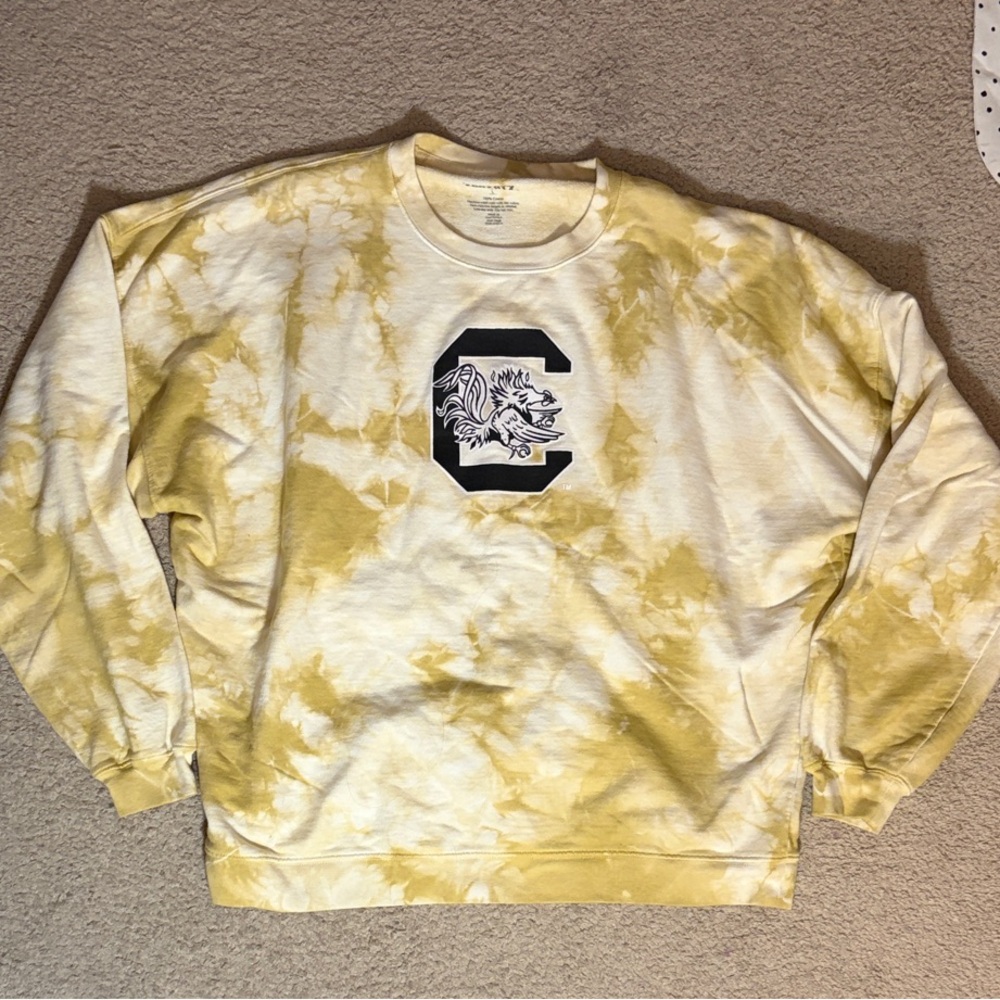 South Carolina Gamecocks Men’s Tie-Dye Crewneck Zoozatz Size Large